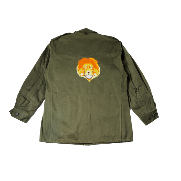 Lion Embroidered Canvas Jacket (XS)